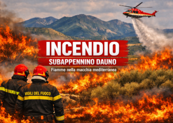 Rogo sul Subappennino Dauno: in fiamme arbusti e macchia mediterranea